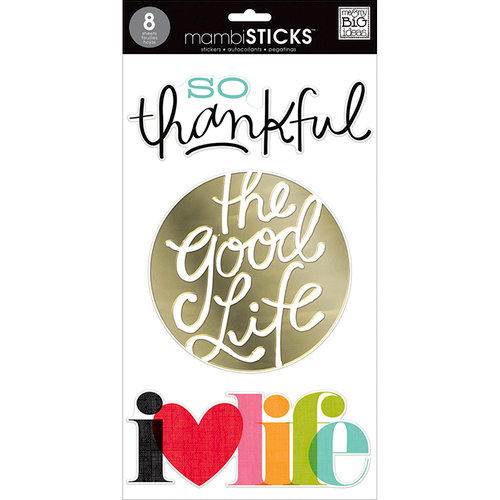 Me and My Big Ideas - MAMBI Sticks - Clear Stickers - So Thankful