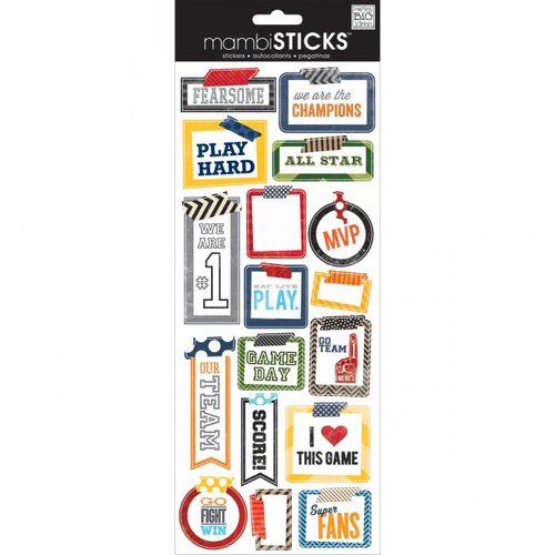 Me and My Big Ideas - MAMBI Sticks - Cardstock Stickers - Washi Sport Sayings
