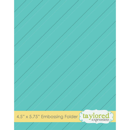 Taylored Expressions - Embossing Folder - Diagonal Stripe