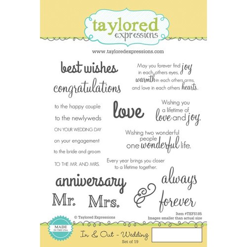 Taylored Expressions - Cling Stamp - In and Out - Wedding