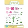 Taylored Expressions - Cling Stamp - Simply Stamped - Zinnias