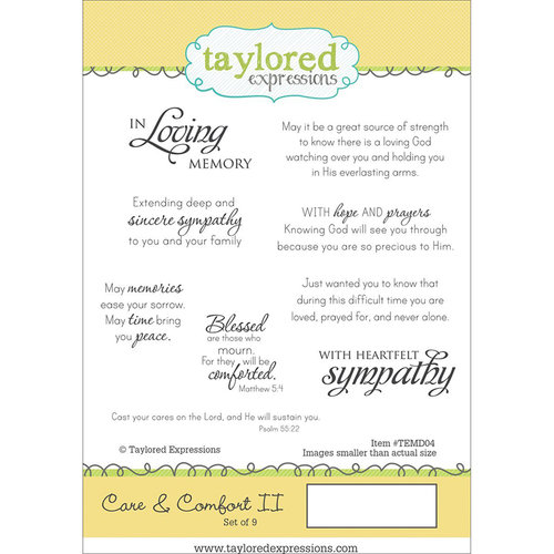 Taylored Expressions - Cling Stamp - Care and Comfort II