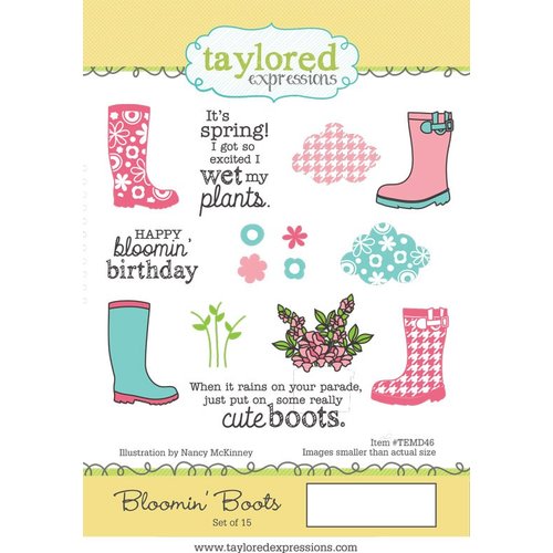 Taylored Expressions - Cling Stamp - Bloomin' Boots