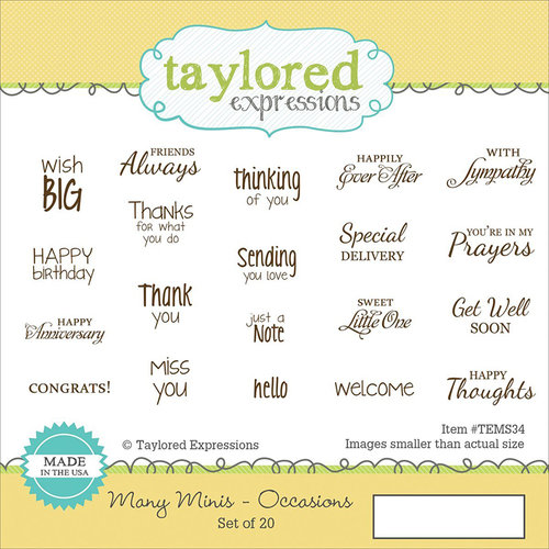 Taylored Expressions - Cling Stamp - Many Minis - Occasions