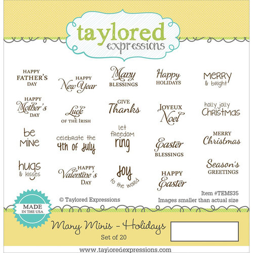 Taylored Expressions - Cling Stamp - Many Minis - Holidays