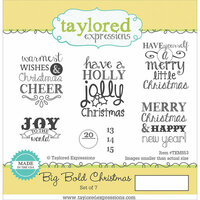 Taylored Expressions - Cling Stamp - Big Bold - Christmas