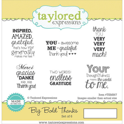 Taylored Expressions - Cling Stamp - Big Bold - Thanks