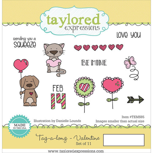 Taylored Expressions - Cling Stamp - Tag-A-Long Valentine