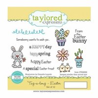 Taylored Expressions - Cling Stamp - Tag-Along - Easter