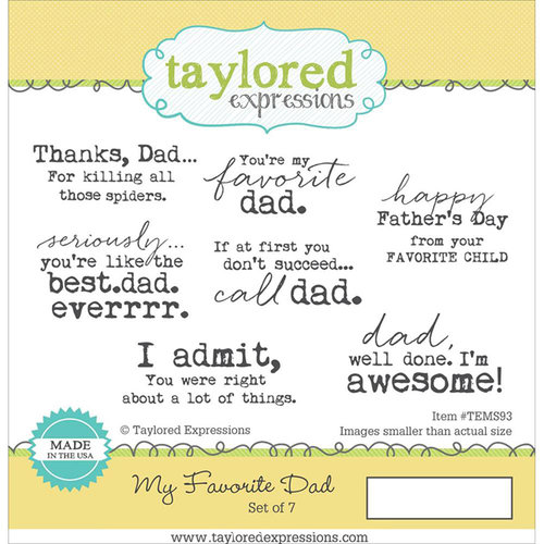 Taylored Expressions - Cling Stamp - My Favorite Dad