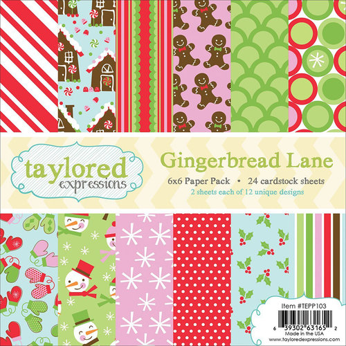 Taylored Expressions - 6 x 6 Paper Pad - Christmas - Gingerbread Lane