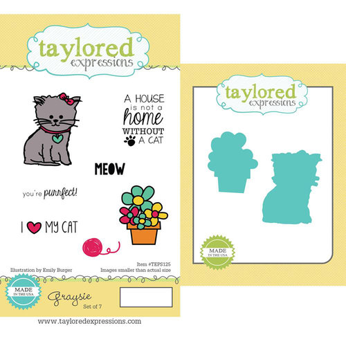 Taylored Expressions - Cling Stamp and Die Set - Graysie