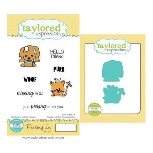 Taylored Expressions - Cling Stamp and Die Set - Peeking In