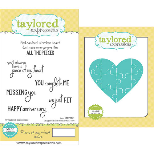 Taylored Expressions - Cling Stamp and Die Set - Pieces Of My Heart