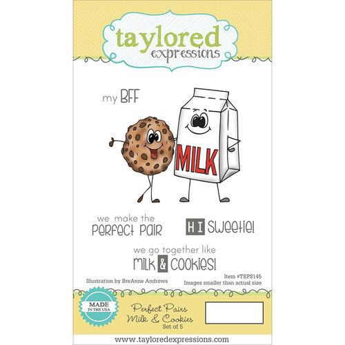 Taylored Expressions - Cling Stamp - Perfect Pairs - Milk and Cookies