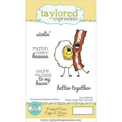 Taylored Expressions - Cling Stamp - Perfect Pairs - Eggs and Bacon