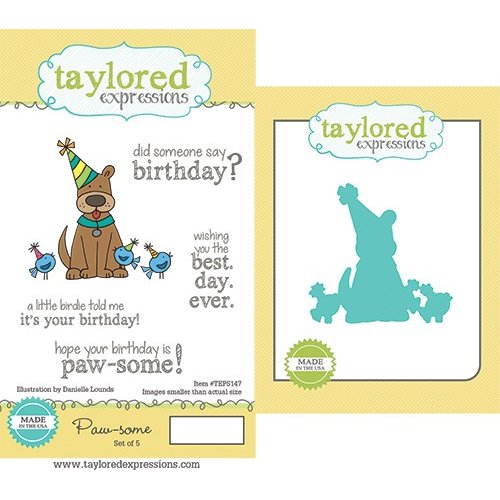 Taylored Expressions - Cling Stamp and Die Set - Paw-Some