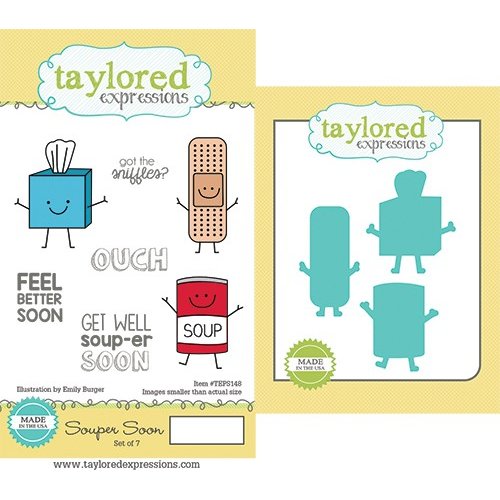 Taylored Expressions - Cling Stamp and Die Set - Souper Soon