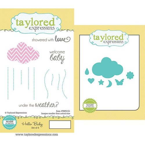 Taylored Expressions - Cling Stamp and Die Set - Hello Baby