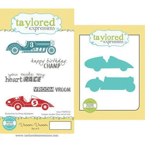 Taylored Expressions - Cling Stamp and Die Set - Vroom Vroom