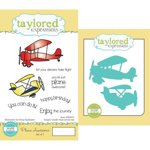 Taylored Expressions - Cling Stamp and Die Set - Plane Awesome