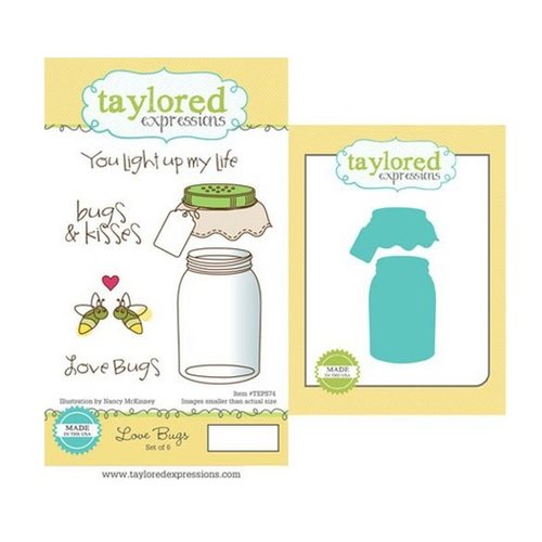 Taylored Expressions - Cling Stamp and Die Set - Love Bugs