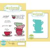 Taylored Expressions - Cling Stamp and Die Set - Tea-Riffic