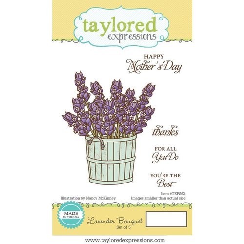 Taylored Expressions - Cling Stamp - Lavender Bouquet