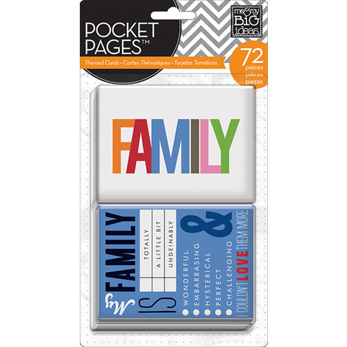 Me and My Big Ideas - Pocket Pages - Themed Cards - 3 x 4 - Family