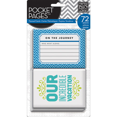 Me and My Big Ideas - Pocket Pages - Themed Cards - 3 x 4 - Travel
