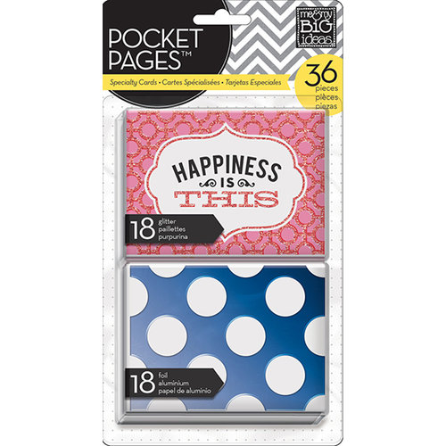 Me and My Big Ideas - Pocket Pages - Specialty Cards - 3 x 4 - Happiness is This