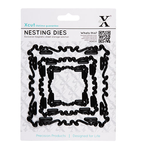 DoCrafts - Xcut - Nesting Dies - Ornate Frame - Squiggle