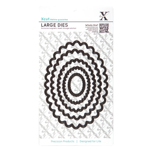 DoCrafts - Xcut - Nesting Dies - Large - Scalloped Oval
