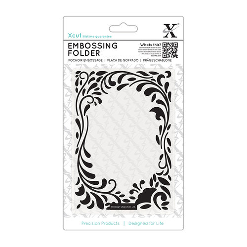 DoCrafts - Xcut Universal A6 Embossing Folder - Floral Curls