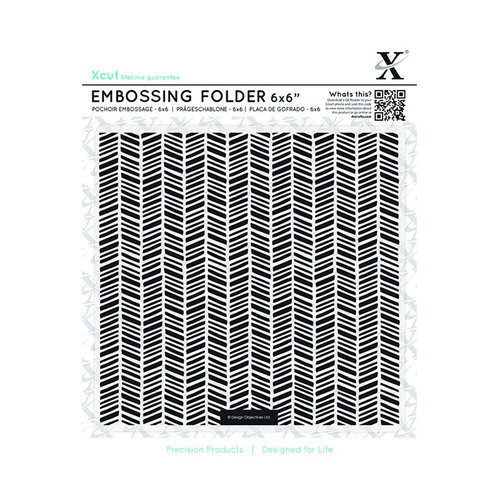 Docrafts - Xcut - 6 x 6 Embossing Folder - Herringbone Pattern