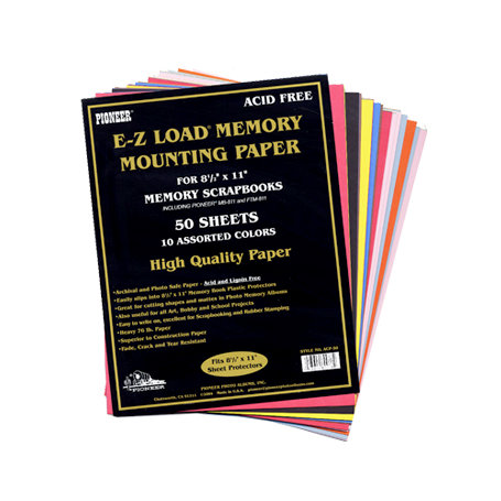 Pioneer - EZ Load Memory Mounting Paper - 8.5 x 11 - Assorted