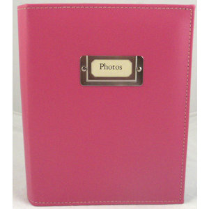 Pioneer - Carde Sewn Photo Album - 208 4x6 Inch Photo Pockets - Bright Pink - 2 Up Album