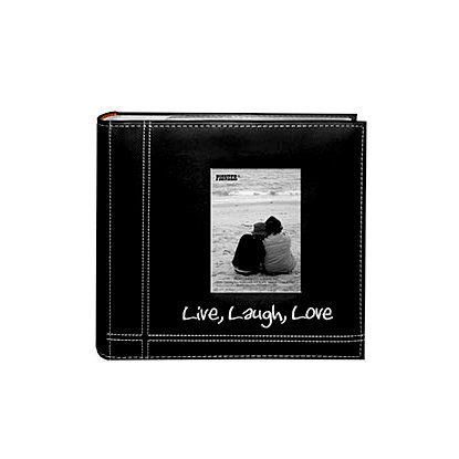 Pioneer - 2 Up Album - 200 4x6 Inch Photo Pockets - Sewn Leatherette Frame - Live Laugh Love