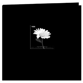 Pioneer - EZ Load Memory Album - 12 x 12 - 20 Top Loading Pages - Embroidered Floral Fabric - Black