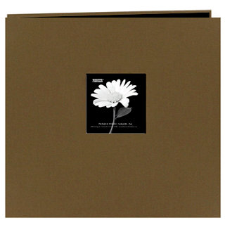 Pioneer - EZ Load Memory Album - 12 x 12 - 20 Top Loading Pages - Natural Color Fabric Frame - Warm Mocha