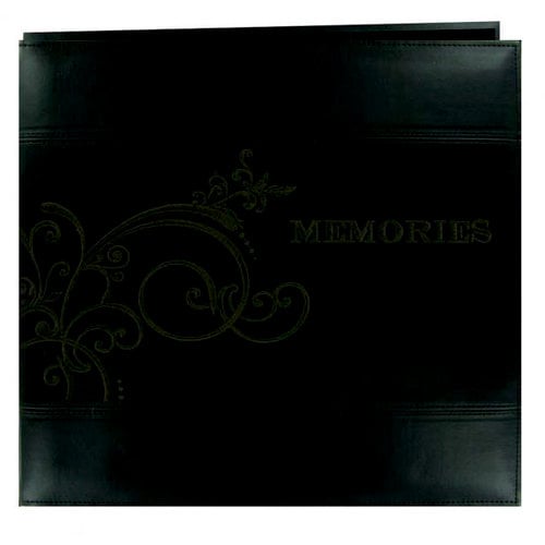Pioneer - EZ Load Memory Album - 12 x 12 - 20 Top Loading Pages - Embroidered Leatherette - Memories - Brown
