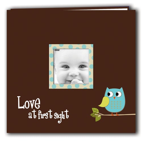 Pioneer - EZ Load Memory Album - 12 x 12 - 10 Top Loading Pages - Printed Designer Frame - Baby Owl - Blue