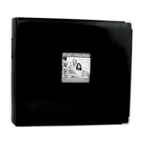 Pioneer - D-Ring Binder - 12 x 12 Sewn Frame Scrapbook - Black