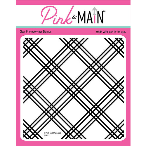 Pink and Main Plaid 3 stamp