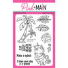 Pink and Main - Clear Photopolymer Stamps - Beach Unicorn