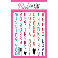 Pink and Main - Clear Photopolymer Stamps - Big Vertical Greetings
