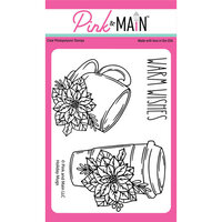 Pink and Main - Christmas - Clear Photopolymer Stamps - Holiday Mugs