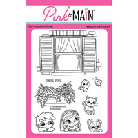 Pink and Main - Clear Photopolymer Stamps - Window View