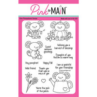 Pink and Main - Clear Photopolymer Stamps - Fall Mice