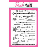 Pink and Main - Clear Photopolymer Stamps - Christmas Streamers